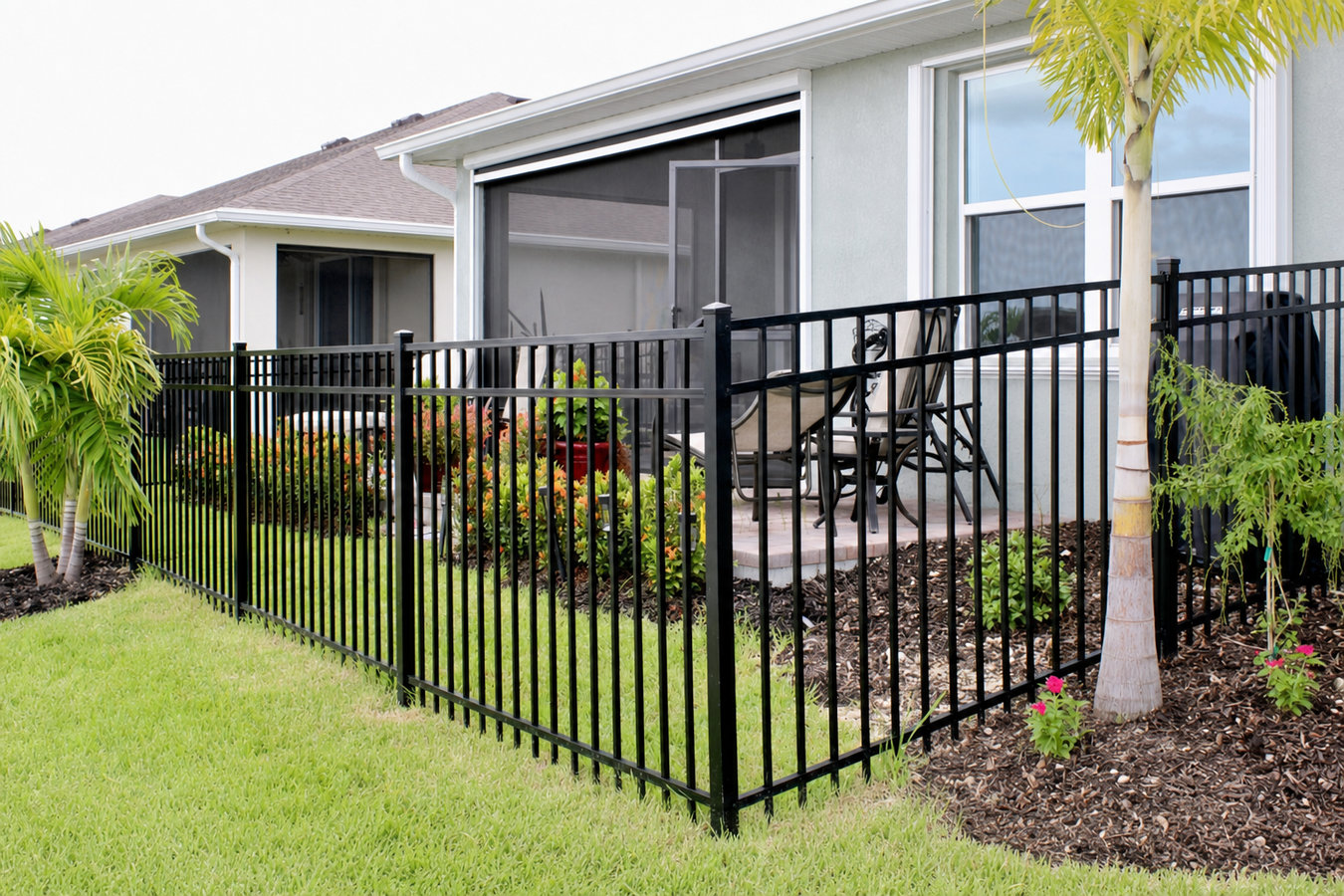 Aluminum fence installation